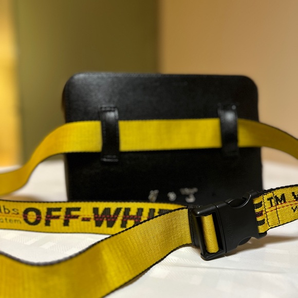 Off-White Black Binder Diagonal Stripe Belt Bag - Picture 2 of 6